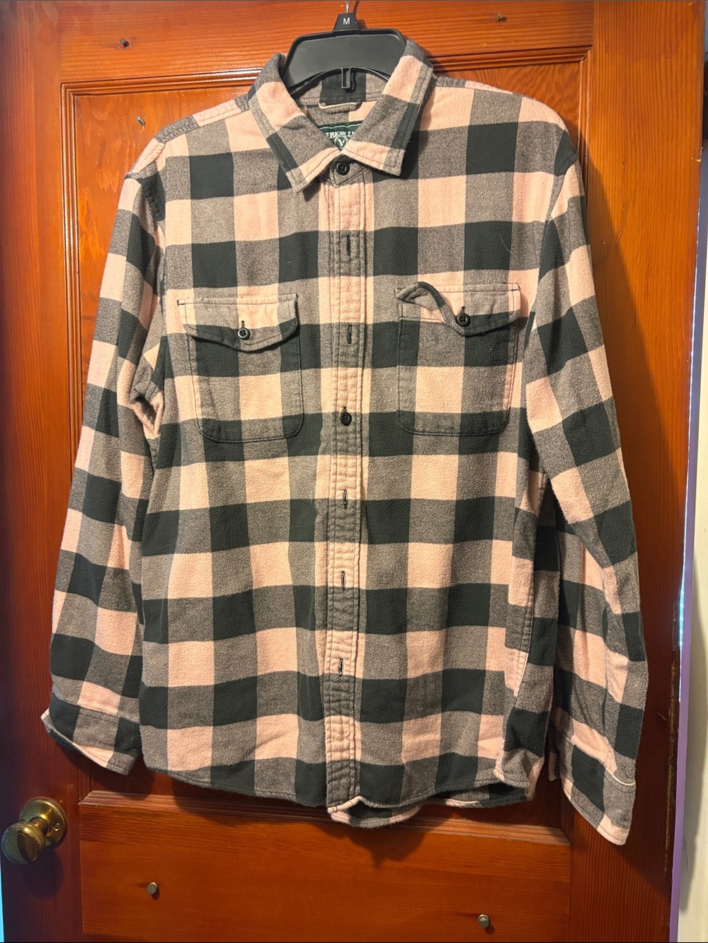 Men's Black & Pink Check Flannel Shirt